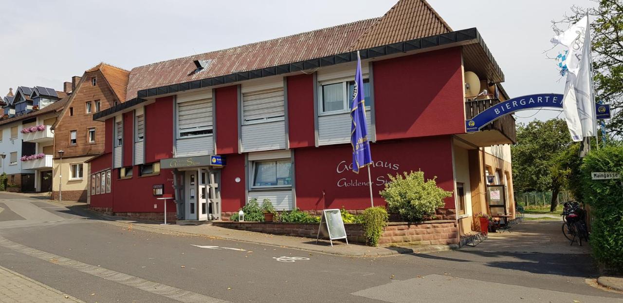 Gastezimmer Brand Gasthaus Goldener Stern Dorfprozelten Exterior foto